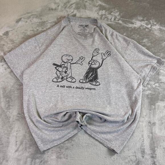 urban pipeline Other - Y2K Urban Pipeline Graphic T-Shirt Gray Cartoon Print Humor Tee Men’s XL